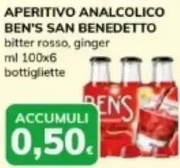 Basko Aperitivo analcolico ben's san benedetto bitter rosso, ginger offerta