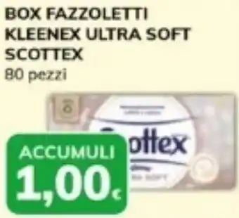 Basko Box fazzoletti kleenex ultra soft SCOTTEX offerta