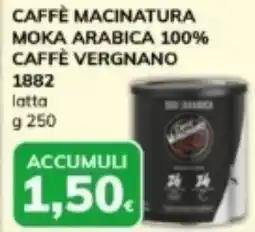 Basko Caffè macinatura moka arabica 100% caffè VERGNANO 1882 offerta