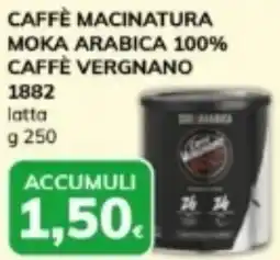 Basko Caffè macinatura moka arabica 100% caffè vergnano 1882 latta offerta
