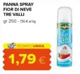 Tigre Panna spray fior di neve TRE VALLI offerta