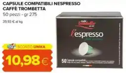 Tigre Capsule compatibili nespresso CAFFÈ TROMBETTA offerta