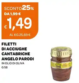 Ekom Filetti di acciughe cantabriche angelo parodi in olio di oliva offerta