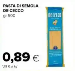Tigre Pasta di semola DE CECCO offerta