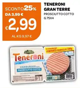 Ekom TENERONI Gran terre prosciutto cotto offerta