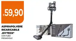 Ekom Aspirapolvere ricaricabile joyteck con tubo pieghevole offerta