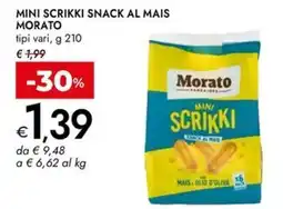 Bennet Mini scrikki snack al mais MORATO offerta