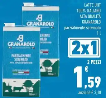 Latte uht 100% italiano alta qualità GRANAROLO parzialmente scremato