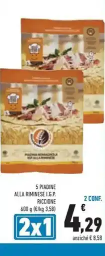 Conad 5 piadine alla riminese i.g.p. RICCIONE offerta