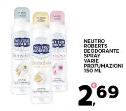 Extra Supermercati Neutro roberts deodorante spray offerta
