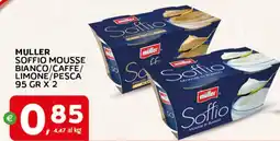 Extra Supermercati Muller soffio mousse bianco/caffe/ limone/pesca offerta