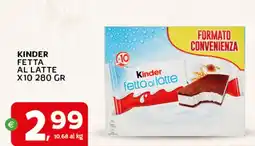 Extra Supermercati Kinder fetta al latte offerta