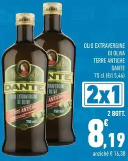 Conad Olio extravergine di oliva terre antiche DANTE offerta