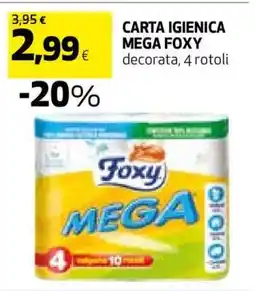 Coop CARTA IGIENICA MEGA FOXY offerta