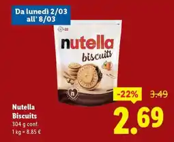 Lidl NUTELLA BISCUITS offerta