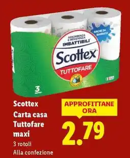 Lidl Scottex Carta casa Tuttofare maxi offerta