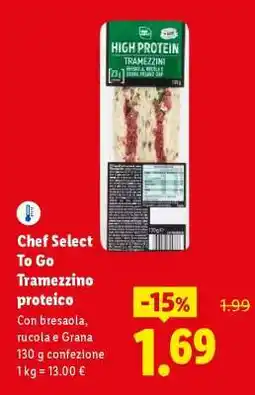 Lidl Chef Select To Go Tramezzino proteico offerta