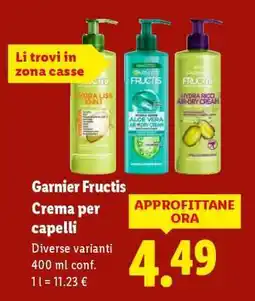 Lidl Garnier Fructis Crema per capelli offerta