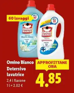 Lidl OMINO BIANCO DETERSIVO LAVATRICE offerta