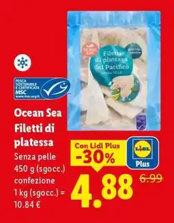 Lidl Ocean Sea Filetti di platessa offerta