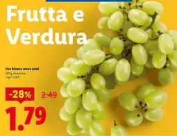 Lidl Uva bianca senza semi offerta