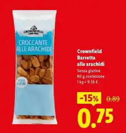 Lidl Crownfield Barretta alle arachidi offerta