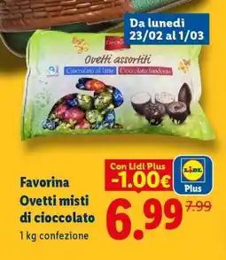 Lidl Favorina Ovetti misti di cioccolato offerta