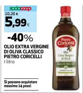Coop OLIO EXTRA VERGINE DI OLIVA CLASSICO PIETRO CORICELLI offerta