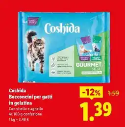 Lidl Coshida Bocconcini per gatti in gelatina offerta