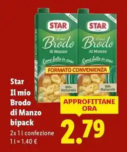 Lidl Star Il mio Brodo di Manzo bipack offerta