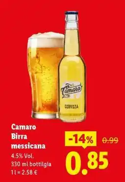 Lidl Camaro Birra messicana offerta