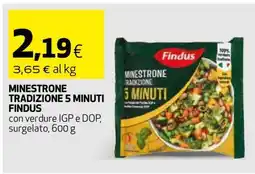 Coop MINESTRONE TRADIZIONE 5 MINUTI FINDUS offerta