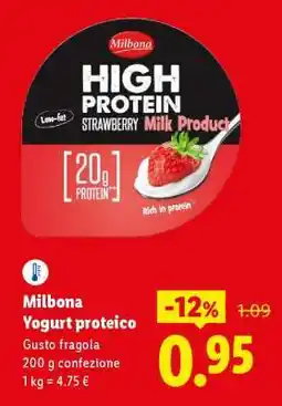 Lidl Milbona Yogurt proteico offerta