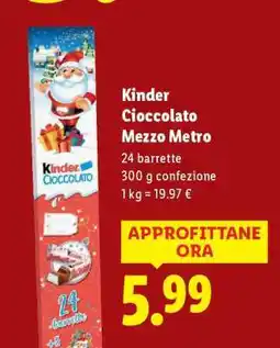 Lidl Kinder Cioccolato mezzo metro offerta