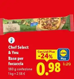 Lidl Chef Select & You Base per focaccia offerta