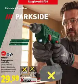 Lidl PARKSIDE Trapano battente ricaricabile offerta
