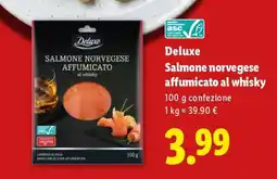 Lidl Deluxe Salmone norvegese affumicato al whisky offerta