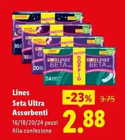 Lidl LINES SETA ULTRA ASSORBENTI offerta