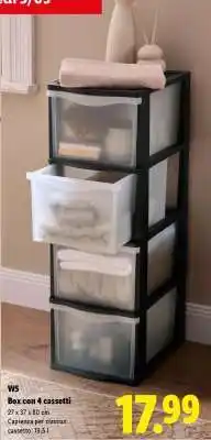 Lidl Box con 4 cassetti offerta