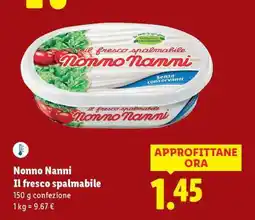 Lidl Nonno Nanni Il fresco spalmabile offerta