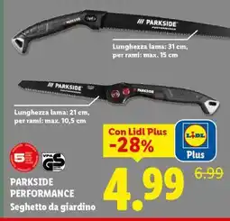 Lidl PARKSIDE PERFORMANCE Seghetto da giardino offerta