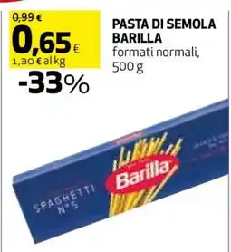 Coop PASTA DI SEMOLA BARILLA offerta