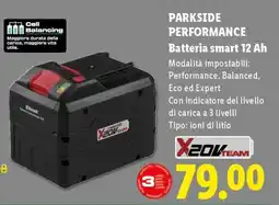 Lidl PARKSIDE PERFORMANCE Batteria smart 12 Ah offerta