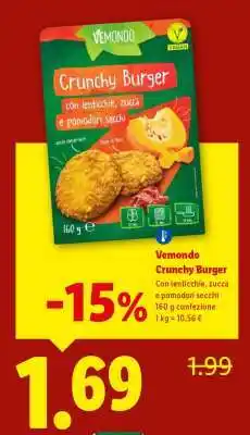 Lidl Vemondo Crunchy Burger offerta