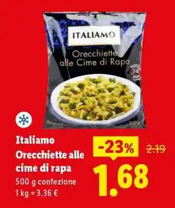 Lidl Italiamo Orecchiette alle cime di rapa offerta