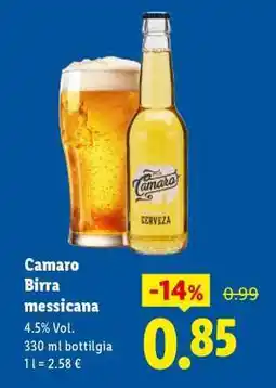 Lidl Camaro Birra messicana offerta