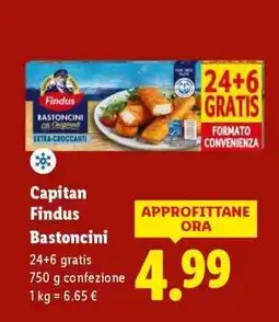 Lidl Capitan Findus Bastoncini offerta