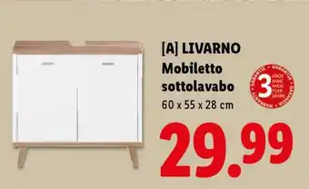 Lidl LIVARNO Mobiletto sottolavabo offerta