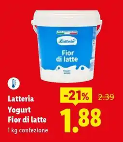 Lidl Latteria Yogurt Fior di latte offerta