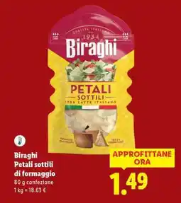 Lidl Biraghi Petali sottili di formaggio offerta
